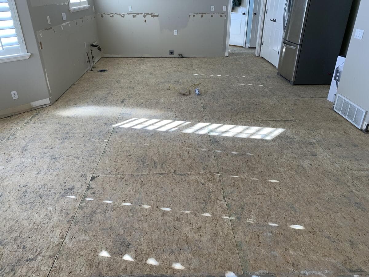 After Kitchen Tile Removal project