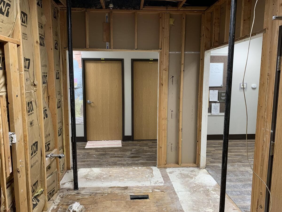 After Commercial Bathroom Demolition project