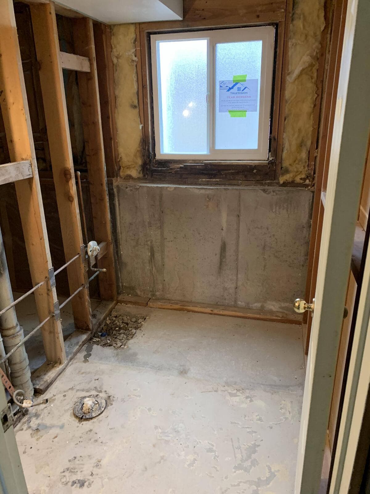 After Basement Bathroom Demo project